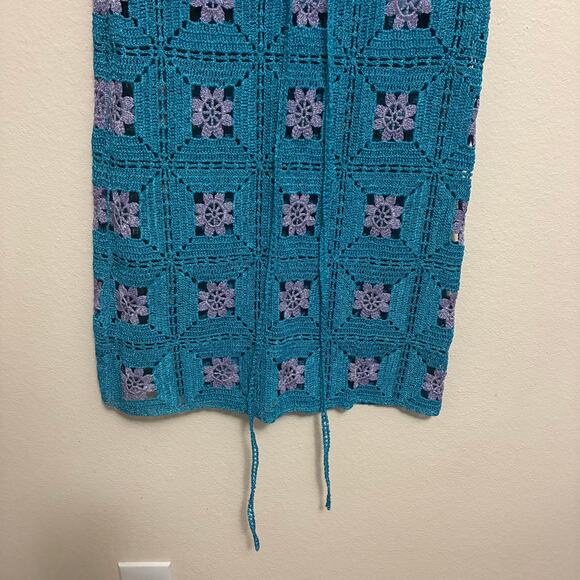 NWT! LisaMaree The 'Right Here Now' 2 Piece Crochet Set In Turquoise Size S - Picture 11 of 15